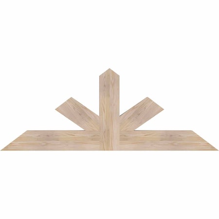 Ekena Millwork Saratoga Smooth Timber Gable Bracket, Douglas Fir, 60"W x 22"H x 3 1/2"D x 5 1/2"F, 9/12 Pitch GBW060X22X0406SAR00SDF